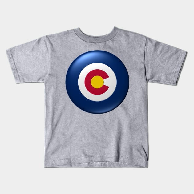 Captain Colorado Shield Kids T-Shirt by IORS